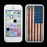 Wholesale iPhone 5C Gummy Design Case (USA Flag)